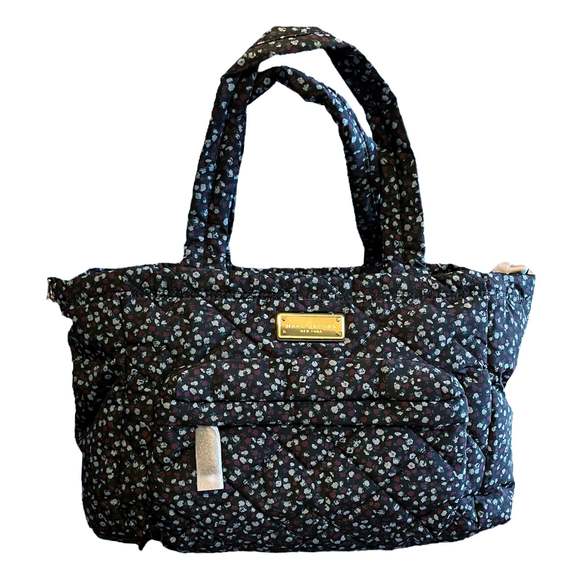 Marc Jacobs Handbags - MARC JACOBS Quilted Nylon Baby Bag Floral Print Blue Mirage Large Diaper Tote